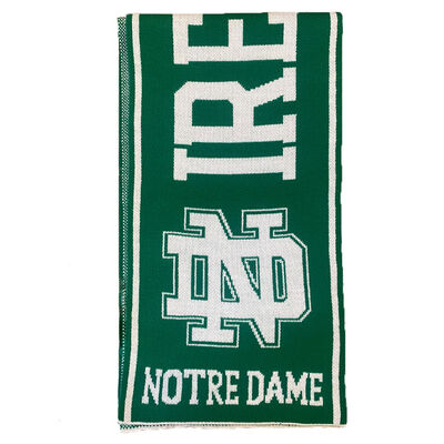 Notre Dame Ireland Logo Green Scarf